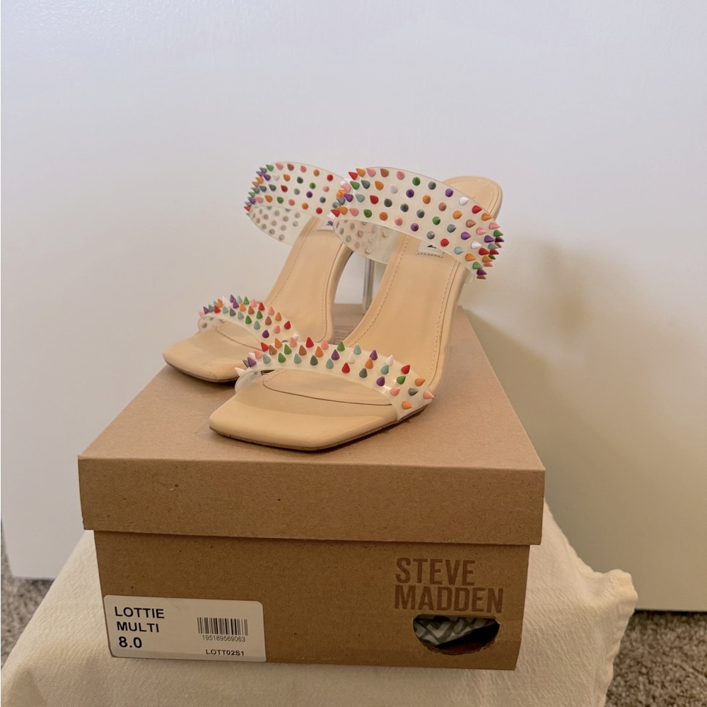 Steve Madden Lottie Multi High Heel Sandel 8
